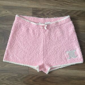 Juicy Couture Pink Fuzzy Garment with White Trim